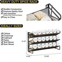 SpaceAid Organizador de especias con 21 tarros de especias, 386 etiquetas de especias, marcador de gis y juego de embudo para gabinete, encimera, despensa, clóset o puerta y montaje en pared, 21 - Blanco - Ver 4