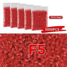 5000+ piezas Paquete de recarga de cuentas de fusión de 2.6mm en series de rojo, rosa y marrón, empaquetadas individualmente, suministros para manualidades de hacer joyas, colgantes, llaveros, para graduación, regreso a clases, Navidad, fiestas, regalos de cumpleaños, set a granel de cuentas de fusión de 2.6mm multicolor - Cuentas de rompecabezas de 2,6 mm - Ver 27