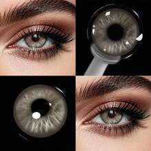 Lalens 1副6个月抛型隐形眼镜，直径14.5mm，基弧8.6mm，蜜色瞳孔，适合浅色和深色瞳孔，打造自然妆容，女士和女孩适用，春季必备单品，Y2K韩版时尚设计，适合生日派对、学生返校等场合，时尚美妆隐形眼镜。 - Crush Hazel - 查看 3