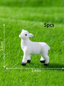 10/5/1pc Mini Resin Sheep Landscape Decor, Cute Sheep Desktop Ornament, Suitable For Rural Farm Scenery, Garden Decor, Office Desk Decor, Birthday Gift And Eid Al-Adha Small Gift - Small Animals - View 11