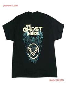 Modern GhostInside Band T-Shirt, Black, Single-Sided Print, Sizes S To 4XL, Designer Clothing Suitable For Women, Vintage Wash, Versatile Garment For Everyday Wear. - 黑色 - 查看 1