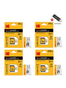 Kodak Brand High-Speed MicroSD Card, U3 Class 10 Flash TF Card 32GB/64GB/128GB/256GB, Max Read/Write Speed 100MB/S, Includes SD Adapter And USB 2.0 Card Reader - View 6