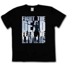 "Fighting The Dead, Terrifying Creatures II" T-Shirt, Featuring Zombie Walker Biter D - 黑色 - 查看 2