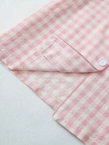 Set de 2 piezas de ropa de dormir de verano para mujer: top de manga corta y shorts, ropa casual y cómoda para el hogar y uso casual - Rosa - Ver 5