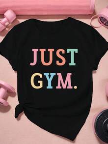 Limited Time Offer, Limited Quantities, Flash ! Women's Casual Shirts, Women's Polyester T-Shirts, Elegant Shirts. Women's Short-Sleeved Athletic T-Shirt - 黑色 - 查看 3