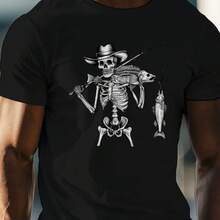 Camiseta impresa para hombres y mujeres - Negro - Ver 1