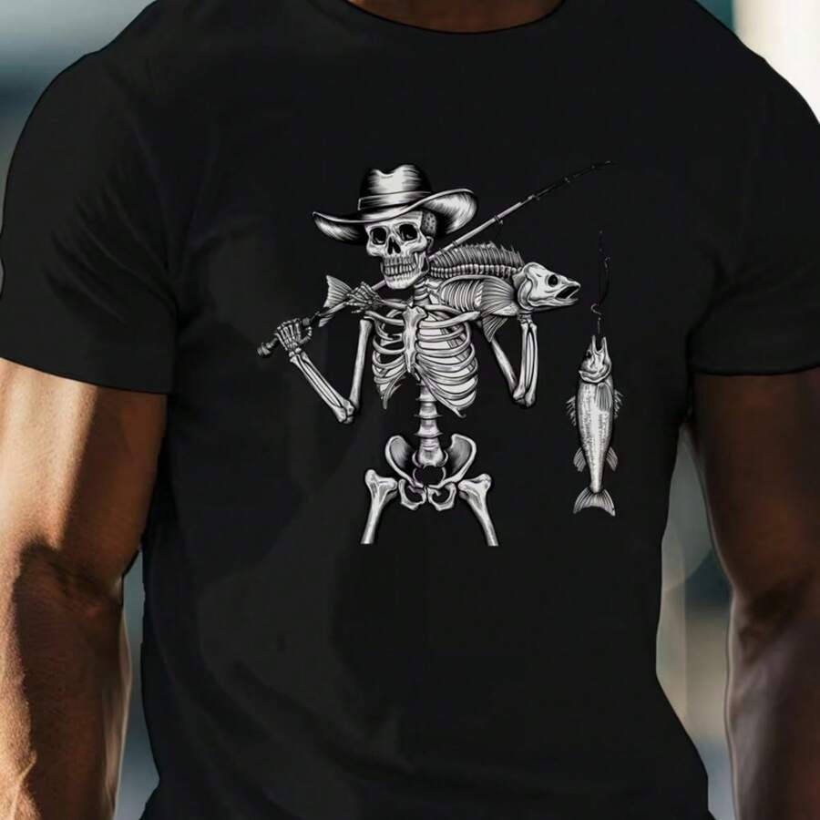 Camiseta impresa para hombres y mujeres - Negro - Ver 1