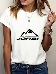 ComfortableCamiseta con Estampado JORBI - Suave, transpirable, cómoda, de mezcla de poliéster, manga corta, ropa deportiva casual de verano, fácil de cuidar, de secado rápido, adecuada para - Blanco - Ver 7