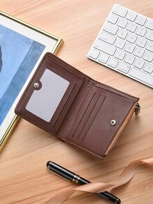 New Men's Short Zipper Wallet, Multi-Card Slots Large Capacity Card Holder Portable,Fathers Day Gifts - Multicolor - View 5