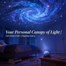 1pc Water Wave Starry Sky Projection Lamp, Dreamy Lighting Effect, USB Powered Atmosphere Night Light, Suitable For Bedroom, Living Room, Ceiling, Camping, Wedding, Halloween, Christmas Party Home Decor Gift - Multi-color light - View 5