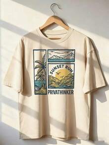 Camiseta de Manga Corta con Estilo Retro y Veraniego,Camiseta de manga corta de moda para primavera y verano de 2026, hecha en México, 180 gramos. Estampado de dibujos animados, modelo de pareja, apta para uso interior o exterior. Cuello redondo, unisex, ideal para oficina y ocio. Paquete de una pieza. - APR-P631577SLNDXZGY452 - Ver 1