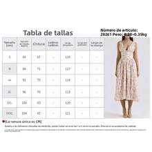 Vestido largo tirantes con estampado espalda al descubierto, estilo elegante primavera 2026 - Blanco - Ver 4