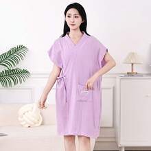 2026 Women's Wearable Towel Dress Style Bathrobe, With Pockets, Suitable For Bathroom, SPA, Fitness - Multicolor - View 9