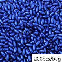 200颗4x8毫米彩虹米粒仿珍珠珠椭圆形仿ABS仿珍珠珠，适用于珠宝制作、工艺品制作、服装缝纫、服饰珠子 - 均碼 - 查看 19
