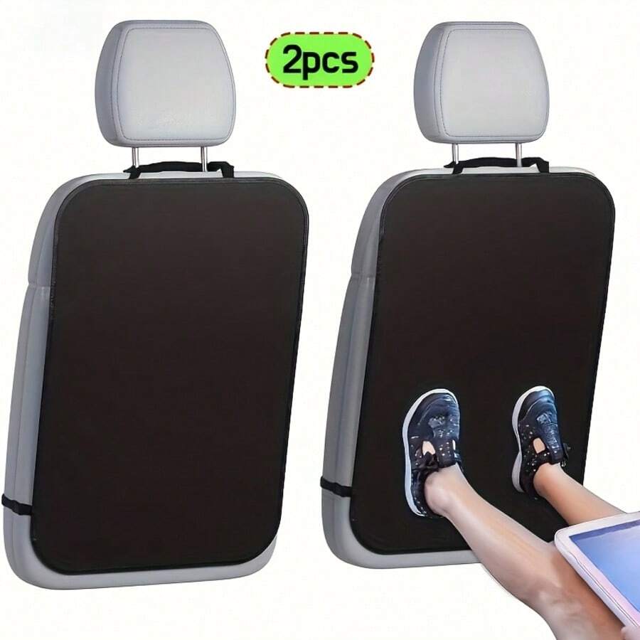 2pcs Car Seat Back Protector Pad, Large Cushion Designed To Protect Rear Vehicle Seats From Dirt, Mud, Stains And Scratches