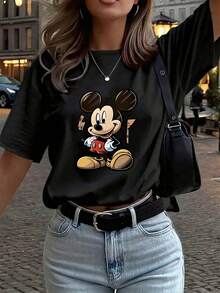 Women T-Shirts - Black - View 6