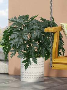 1/3株仿真番木瓜（Carica Papaya L.）绿植，人造植物，非常适合用于婚礼花束、餐桌摆饰、墙面装饰和家居装饰。适用于客厅、卧室、婚礼、派对和活动装饰。是馈赠佳品，也适合批发。 - 綠色-C - 查看 11