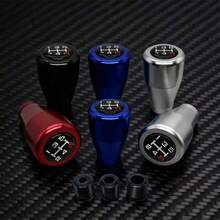 1pc Car Modification Accessory Aluminum Alloy Racing Style Gear Shift Knob 5-Speed Universal - One Size Fits All - View 3