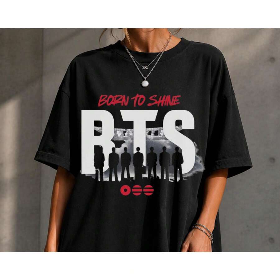 2026 T-Shirt – Concert Merchandise T-Shirt, Streetwear Style, Women's Shirts, Women's Sweatshirts, Sweater, Casual Blouse, Summer Women's Prom Dresses - 黑色 - 查看 1