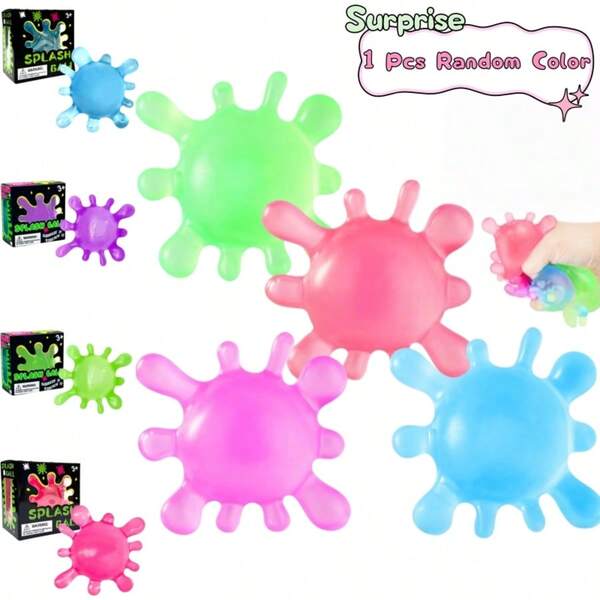 2026 New Virus Shaped Slow Rising Squishy, Aesthetic Dopamine Color Squeeze Toy, Mystery Blind Box Stress Relief Fidget Gifts For Holiday, Cute Party Favor For Kids & Adults (Random Color)