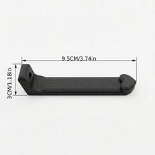 2-Piece Wall-Mounted Tool Rack (With Adhesive Strips), Anti-Deformation, Anti-Rust, Anti-Fall, Provides Secure Fixation For Heavy Items. Easy To Install, Compatible With Various Wall Surfaces. - 2 Black Tape Wall Mounts - View 3