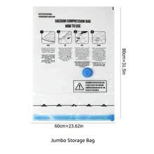 4 paquetes de bolsas de almacenamiento al vacío de alta resistencia para ropa, mantas y edredones - Hermético con bomba manual, reutilizable y resistente al desgarro, perfecto para viajes, mudanzas y almacenamiento estacional - Multicolor - Ver 3