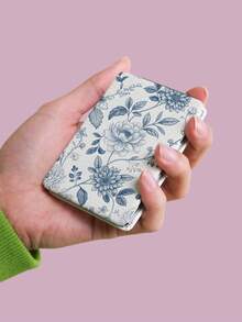 1PC Pastoral British Style Floral Series Portable Vanity Mirror, Foldable Lightweight Ultra-Thin Convenient Hand Mirror, PU Leather, Suitable For Multiple Scenes And All People, Rectangular Small Mirror, Pocket Mirror, Floral Pattern Design, Exquisite And Delicate, Easy To Carry, Handheld Makeup Mirror, 180° Flip Cover, Multi-Functional - Multicolor - View 6