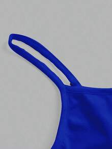 1 pieza Camiseta sin mangas casual y sexy color burdeos para mujer, adecuado para el verano - azul real - Ver 5