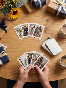 Personalisierte Foto-Spielkarten zum Vatertag, individuelle Familien-Erinnerungspoker-Deck mit Box, einzigartiges Geschenk für Vater/Großvater, personalisierte Familien-Pokerkarten, sentimentales Erinnerungsstück - Verschiedenfarbig - Übersicht 2