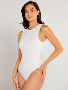 Body tank de cuello redondo - Blanco - Ver 5