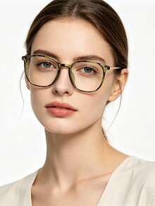 1 Cặp gọng kính mắt hình bầu dục bằng hợp kim titan kiểu dáng retro mới, unisex, phù hợp để đeo hàng ngày. - A - Xem 3