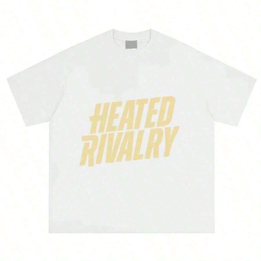 Camiseta con Logo Heated Rivalry 2026, Unisex, Estilo Urbano, Manga Corta, Algodón Suelto, Camiseta para Hombre con Estampado Gráfico de TV, Ropa Masculina 9R63 - Blanco - Ver 1
