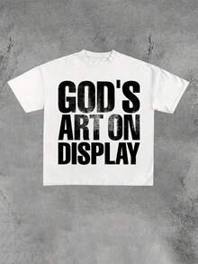 THE ART OF GOD ON DISPLAY, Custom Graphic Tees For Men - Men's Tees. Casual And Stylish Summer Short-Sleeve Tees Made From 100% Cotton. The Most Popular Top For Men. KGT7 - 白色 - 查看 7