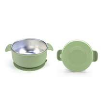 4pcs Baby Led Weaning Stainless Steel Tableware Set, Plates, Bowls, Stainless Steel Forks Spoons, Bibs, Customizable With Names And Patterns - Multicolor - View 12