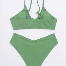 New 2026 Solid Color Lace-Up Bikini, Sexy Two-Piece Bikini For Women. - ZH432GB - View 5