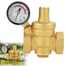 DN25 1 Inch Brass Water Pressure Reducing Valve 1'' Adjustable Pressure Regulator Valve Thread With Gauge - DN25 - View 2
