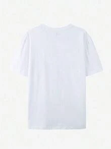 Women's T-Shirt - Bold Double-Sided Slogan: "I'm Too Old To Put Up With These Problems!" Funny Print T-Shirt, Machine Washable, Short Sleeve Women's T-Shirt - 白色 - 查看 2