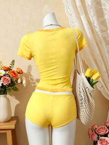 Blusa de talla grande, estampado de flores, atuendo casual para mujer, top casual, camiseta gráfica, ropa de verano, blusa de playa de verano para mujer, atuendo de playa, camiseta de playa, camiseta de mujer, regalo para la hermana, top Y2K - Multicolor 8 - Ver 2