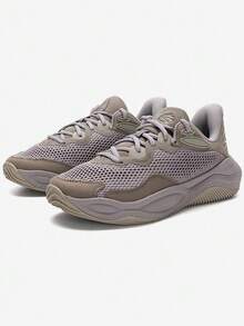 Under Armour Giày bóng rổ nam cổ thấp Curry 3Z Lightweight Rebound Micro G Midsole, lý tưởng cho việc đi lại trong khuôn viên trường và thi đấu. - Xám - Xem 1