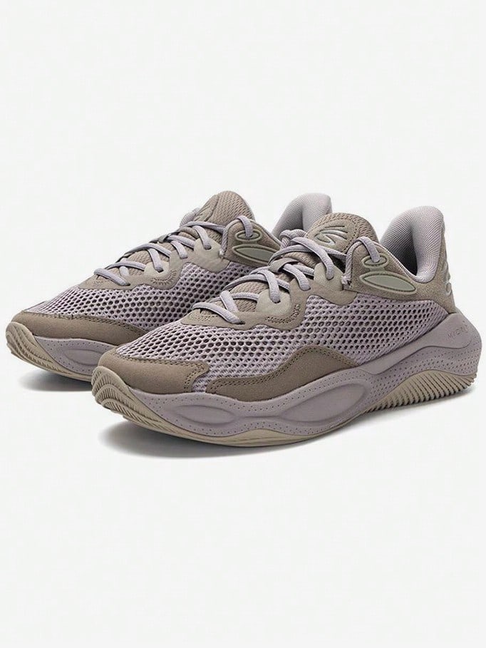 Under Armour Giày bóng rổ nam cổ thấp Curry 3Z Lightweight Rebound Micro G Midsole, lý tưởng cho việc đi lại trong khuôn viên trường và thi đấu. - Xám - Xem 1