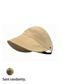 Women's Wide Brim Sun Hat, Ponytail Hole, UV Protection, Foldable, Suitable For Beach, Travel, Outdoor, Cycling, Camping, Commuting, Hiking, Summer - Multicolor - View 10