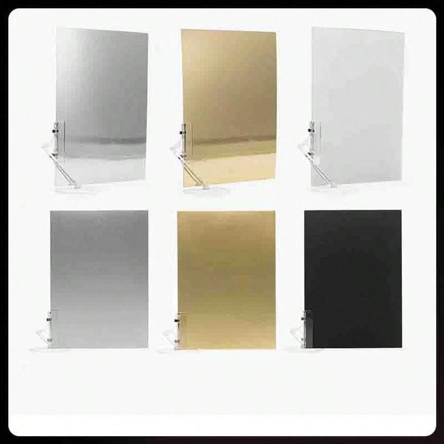 AMBITFUL Juego de tarjetas de fotografía de papel reflectante/de fondo de varios colores en tamaño A4, adecuado para fotografía de bodegón - Ver 1