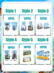 Disney Judy And Nick Vintage Theme Party Gift Set, Classic Character Patterns Suitable For Fans And Vintage Theme Celebrations. These Thick And Durable Paper Products Have A Vintage Texture, Adding A Warm And Nostalgic Atmosphere To Your Party. - Party Supplies - View 10