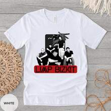 Limp Bizkit Band Photo T-Shirt Nu Metal 90s Rock Graphic Tee - White 4 - View 6