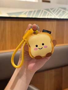 Cute Breakfast Food PU Leather Keychain, Toast Milk Pineapple Bun Cartoon Pendant, Creative Bag Charm, Car Key Chain, Student Backpack Decor, High-Quality Girly Accessory, Great Gift For Friends And Birthdays - Multicolor - View 4