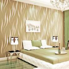 1 Roll Luxury Velvet Nonwoven Vinyl Wallpaper - Simple Straight Match, Geometric And Striped Pattern - Modern Wall Decor For Living Room And Bedroom - D - View 4