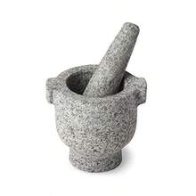 Mortar And Pestle With Flange, Granite - Mortar and Pestle With Flange Granite - View 3