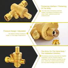 DN25 1 Inch Brass Water Pressure Reducing Valve 1'' Adjustable Pressure Regulator Valve Thread With Gauge - DN25 - View 6