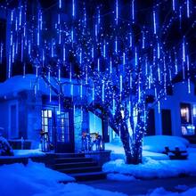 1pc LED Meteor Shower String Light With 8 Tubes, USB Powered Fairy Lights, IP44 Waterproof, Suitable For Decorating Patio, Landscape, Bar Tent, Fence, Christmas, Halloween And More Scenarios. Santa Claus - Multicolor - View 5