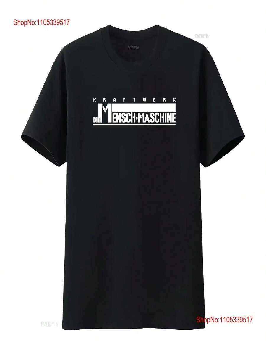 KraftwerkRalfHutter The ManMachine T-Shirt, Retro Style, Casual, Breathable, With Retro Graphic Print. - 黑色 - 查看 1